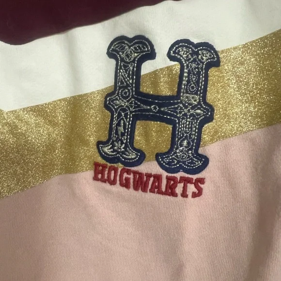 H&M Kids Long Sleeve Shirt - Burgundy, Pink, and Gold. Harry potter theme - Picture 3 of 4